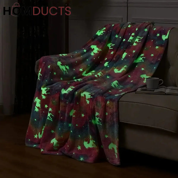 Unicorn Glow In The Dark Blanket