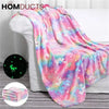 Unicorn Glow In The Dark Blanket