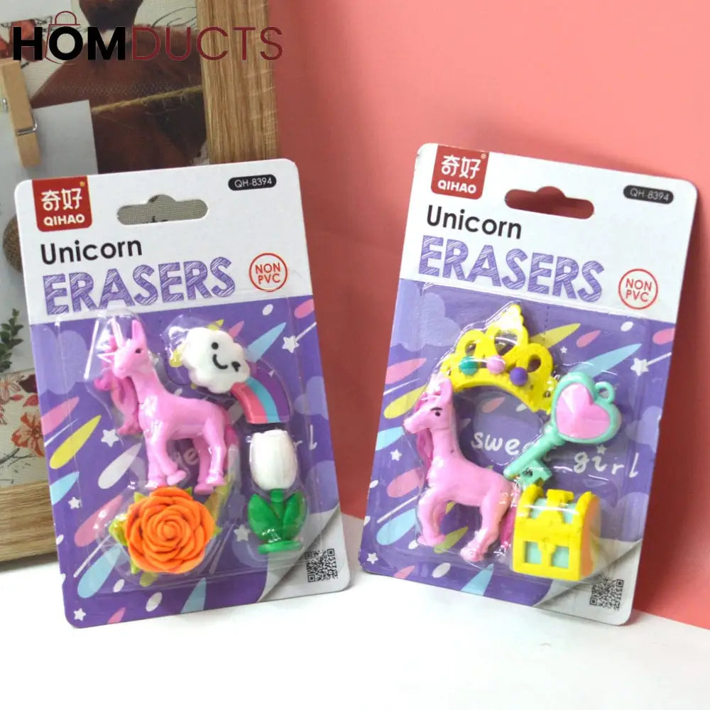 Unicorn Style Erasers