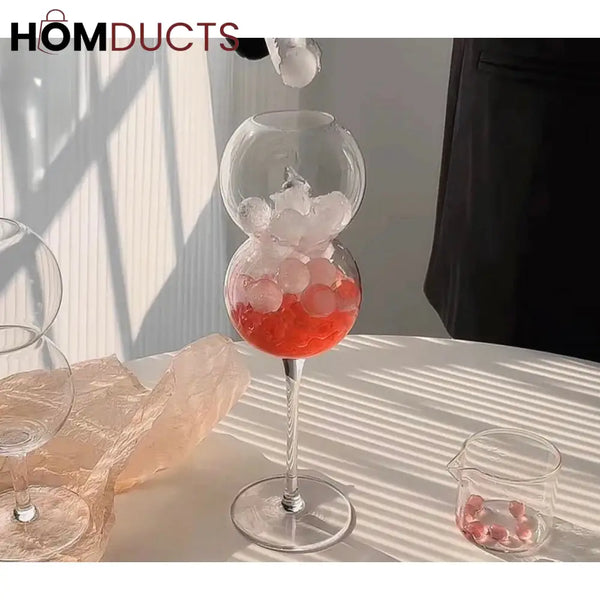 Unique Bubble Glassware - Round Cup for Cocktails & Juices (Small & Large)