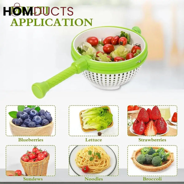 Vegetable And Salad Washing Spinner Basket