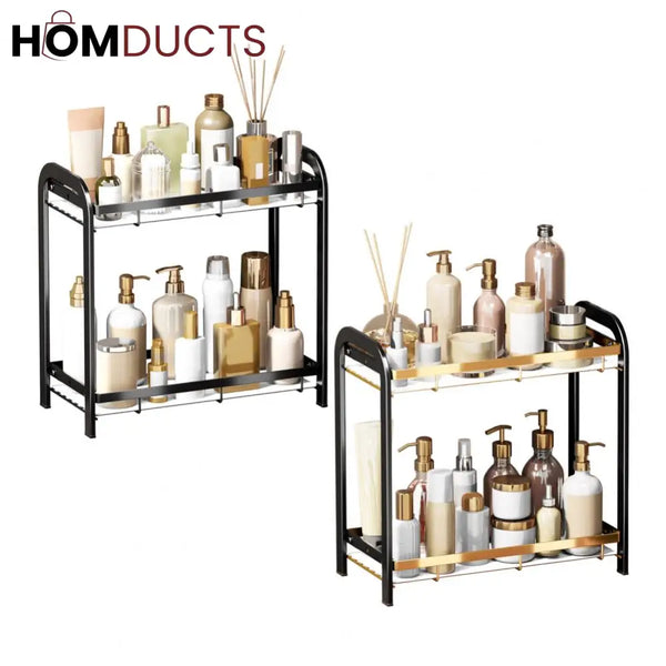 Versatile 2 Tier Iron Storage Rack