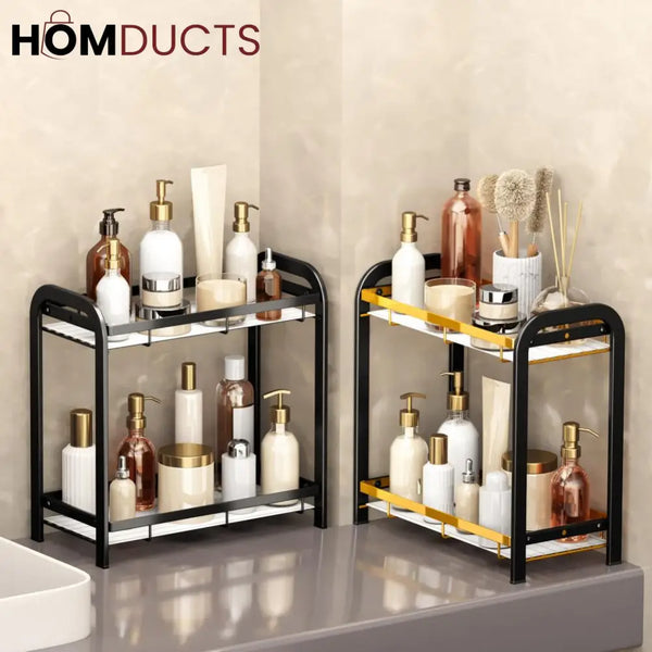 2 Storage Racks Versatile 2 Tier Iron Storage Rack – Homducts