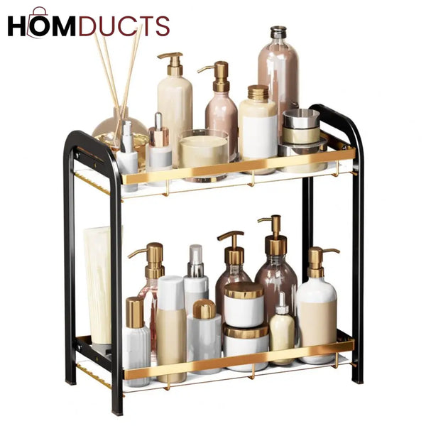 Versatile 2 Tier Iron Storage Rack