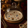 Victorian Garden Birds Ceramic Cake Stand with Glass Dome Cover
