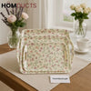 Vintage Floral 4 Piece Rectangular Serving Tray Set – Elegant Handles Design