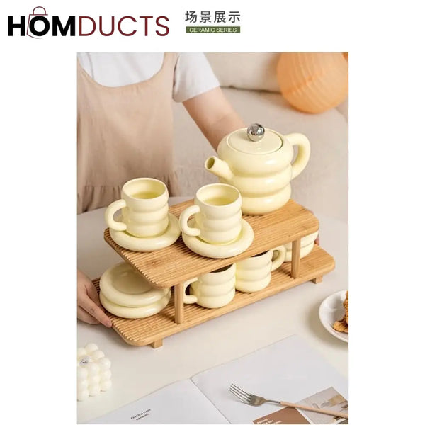 Vintage-Inspired 13-Piece Ceramic Tea Set with Elegant Gift Box - Perfect for Afternoon Tea