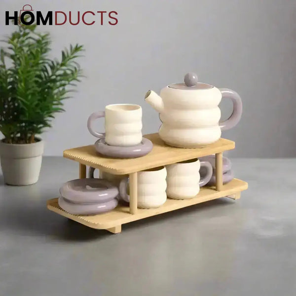 Vintage-Inspired 13-Piece Ceramic Tea Set with Elegant Gift Box - Perfect for Afternoon Tea