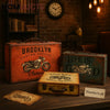 Vintage MotoTrunk 3-Piece Storage Suitcase Set – Retro Motorcycle Design