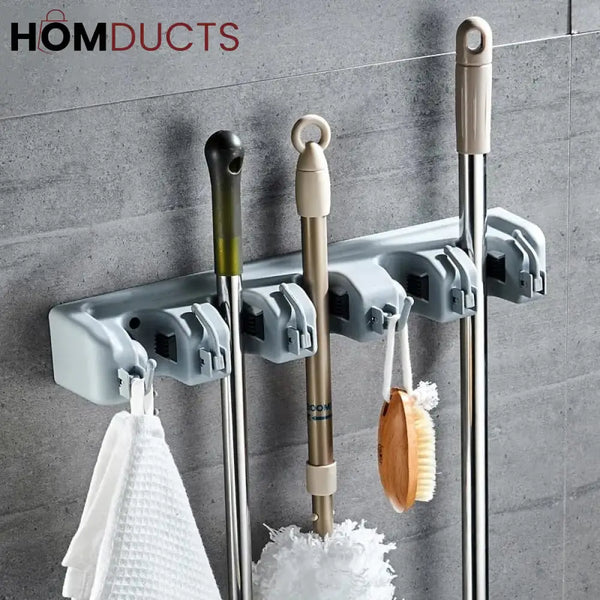 Wall Mount Mop And Broom Holder