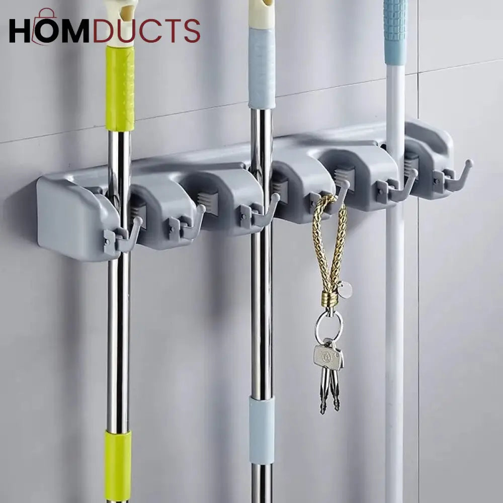 Wall Mount Mop And Broom Holder