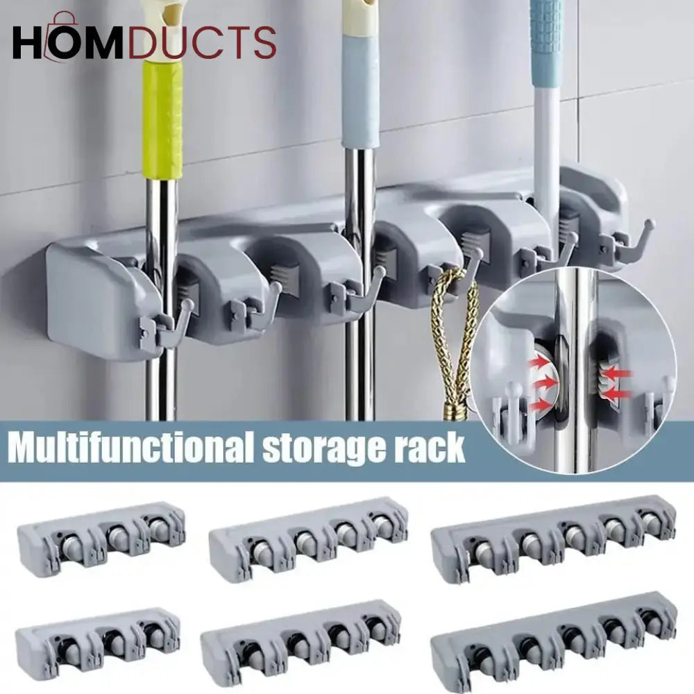 Wall Mount Mop And Broom Holder