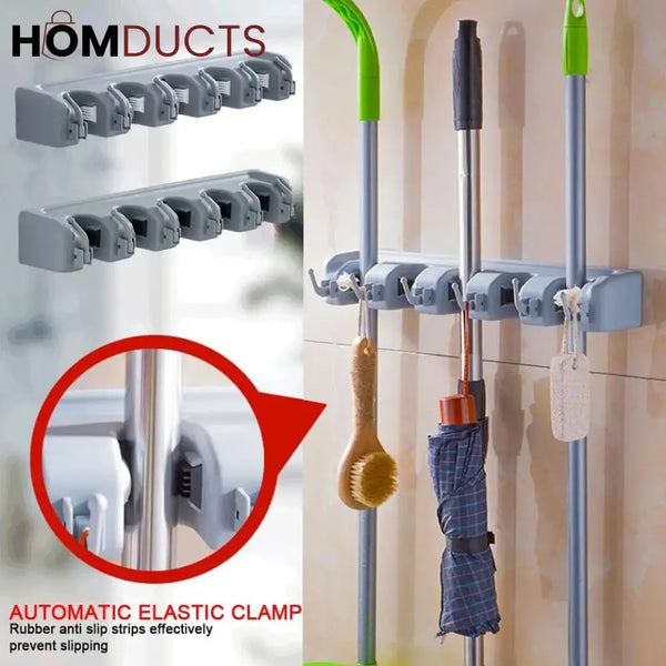 Wall Mount Mop And Broom Holder