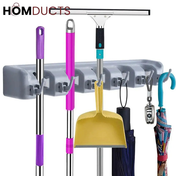 Wall Mount Mop And Broom Holder