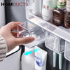 Wall Mounted Bathroom Organizer With Toothbrush Holder