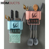 Wall Mounted Cutlery Holder With Drain Tray