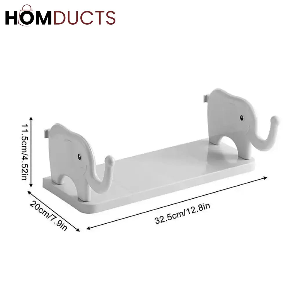 Wall Mounted Elephant Storage Rack