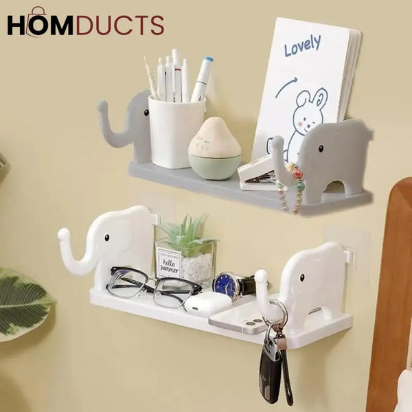 Wall Mounted Elephant Storage Rack