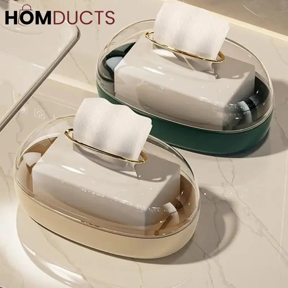 Wall Mounted High Gloss Transparent Tissue Box