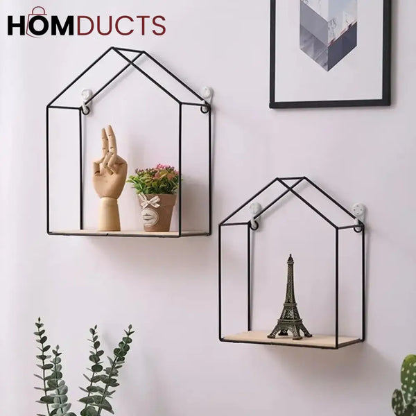 Wall Mounted House Shape Shelf Shape 1