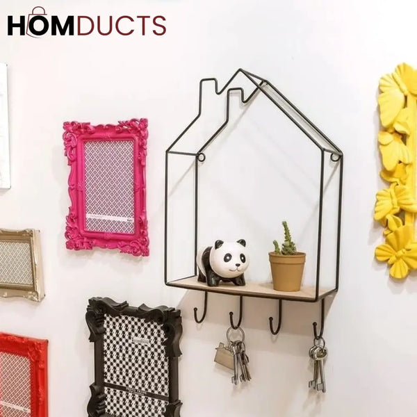 Wall Mounted House Shape Shelf Shape 3