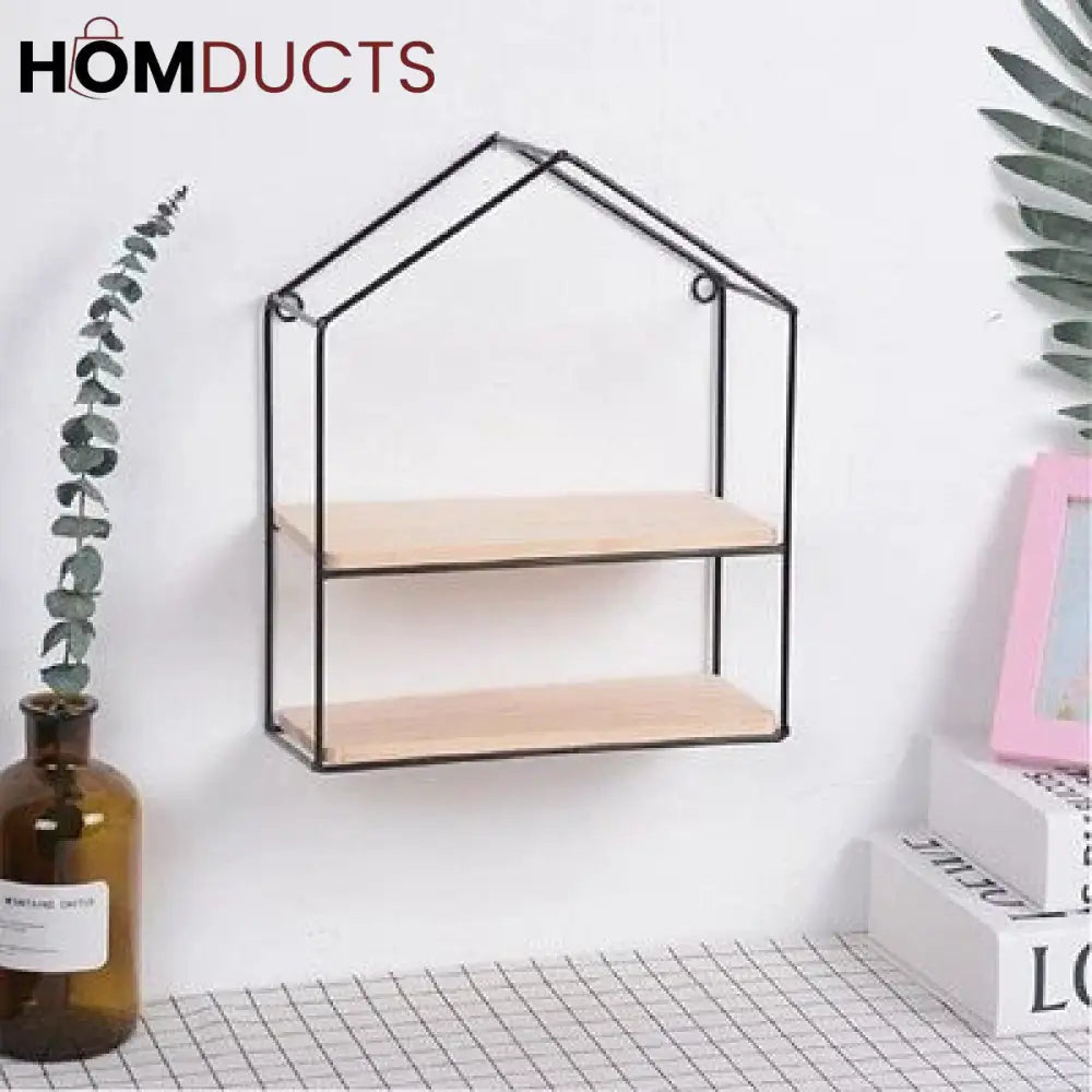 Wall Mounted House Shape Shelf Shape 4