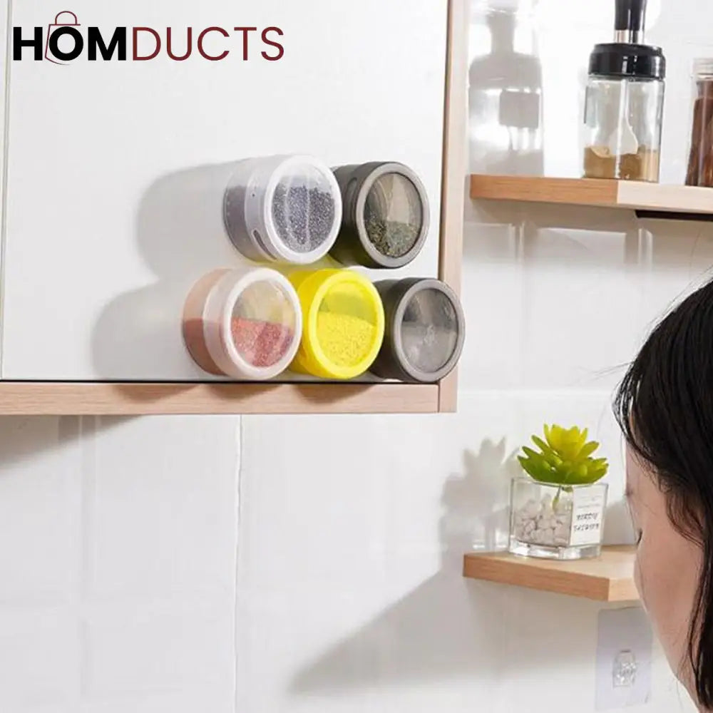 Wall Mounted Magnetic Seasoning Box (3Pcs)
