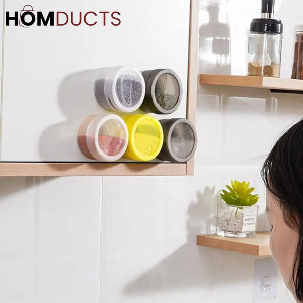 Wall Mounted Magnetic Seasoning Box (3Pcs)