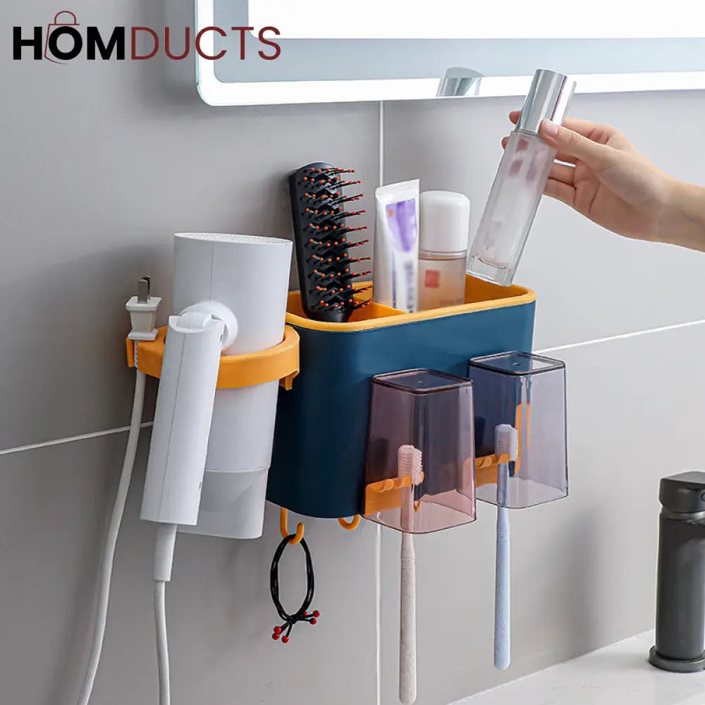 Wall Mounted Multifunctional Bathroom Rack