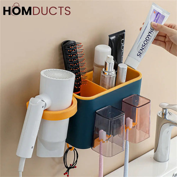 Wall Mounted Multifunctional Bathroom Rack – Homducts