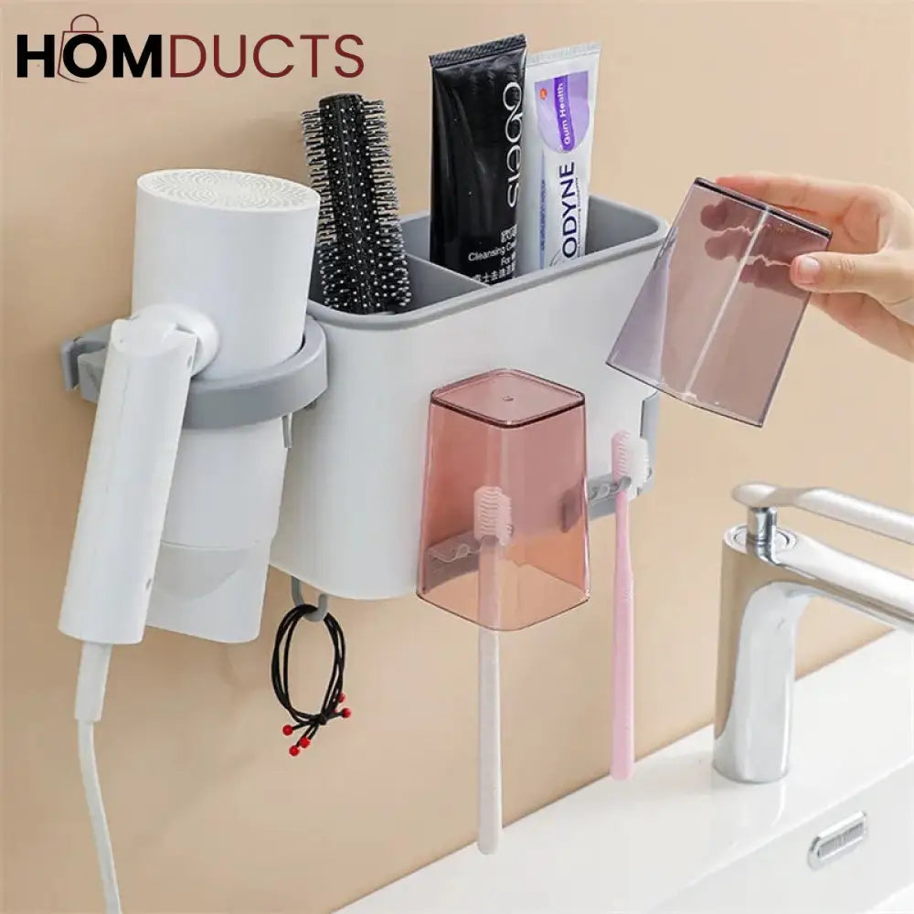 Wall Mounted Multifunctional Bathroom Rack – Homducts