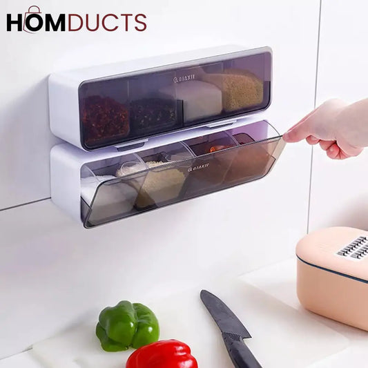 Wall Mounted Punch Free Seasoning Box