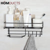 Wall Mounted Shelf With Hooks And Soap Holder