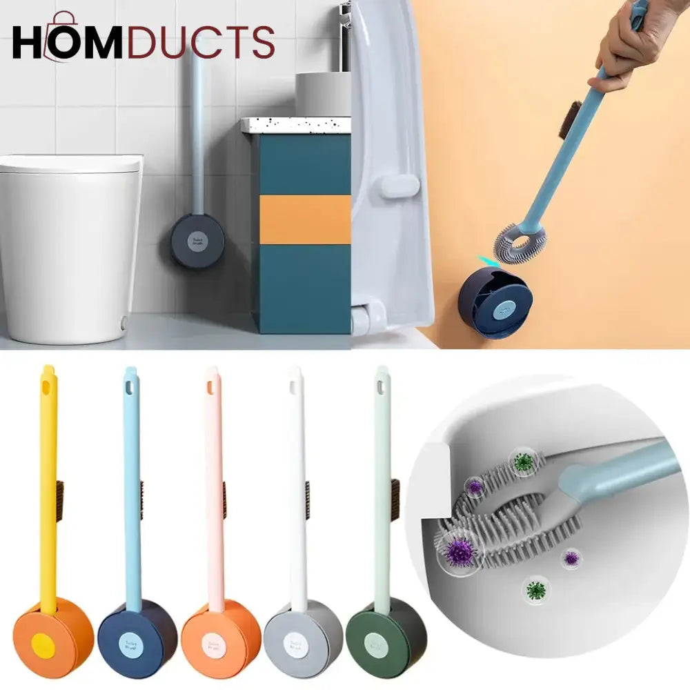 Wall Mounted Silicone Round Toilet Brush