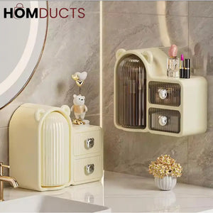 Wall-Mounted Storage Box Drawer | Dustproof Cosmetic Organizer