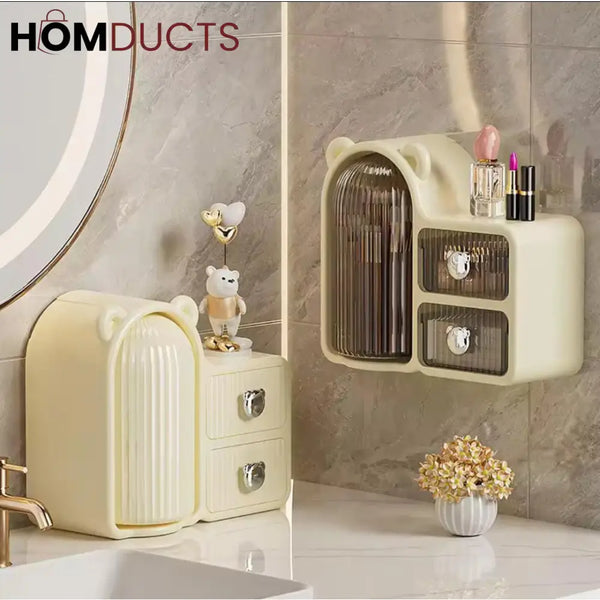 Wall-Mounted Storage Box Drawer | Dustproof Cosmetic Organizer