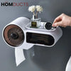 Wall Mounted Tissue Holder And Multipurpose Rack