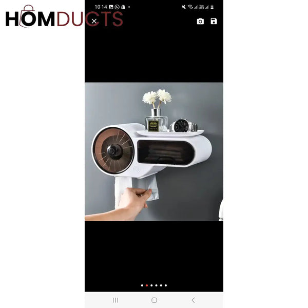 Wall Mounted Tissue Holder And Multipurpose Rack