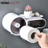 Wall Mounted Tissue Holder And Multipurpose Rack