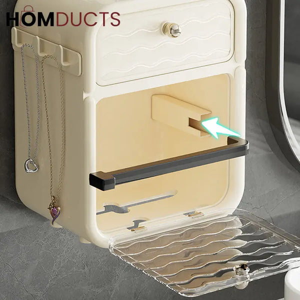 Wall Mounted Toilet Paper Holder With Drawer