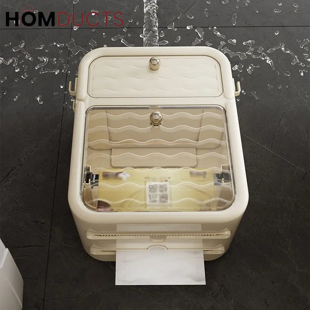 Wall Mounted Toilet Paper Holder With Drawer