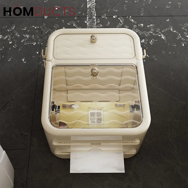 Wall Mounted Toilet Paper Holder With Drawer