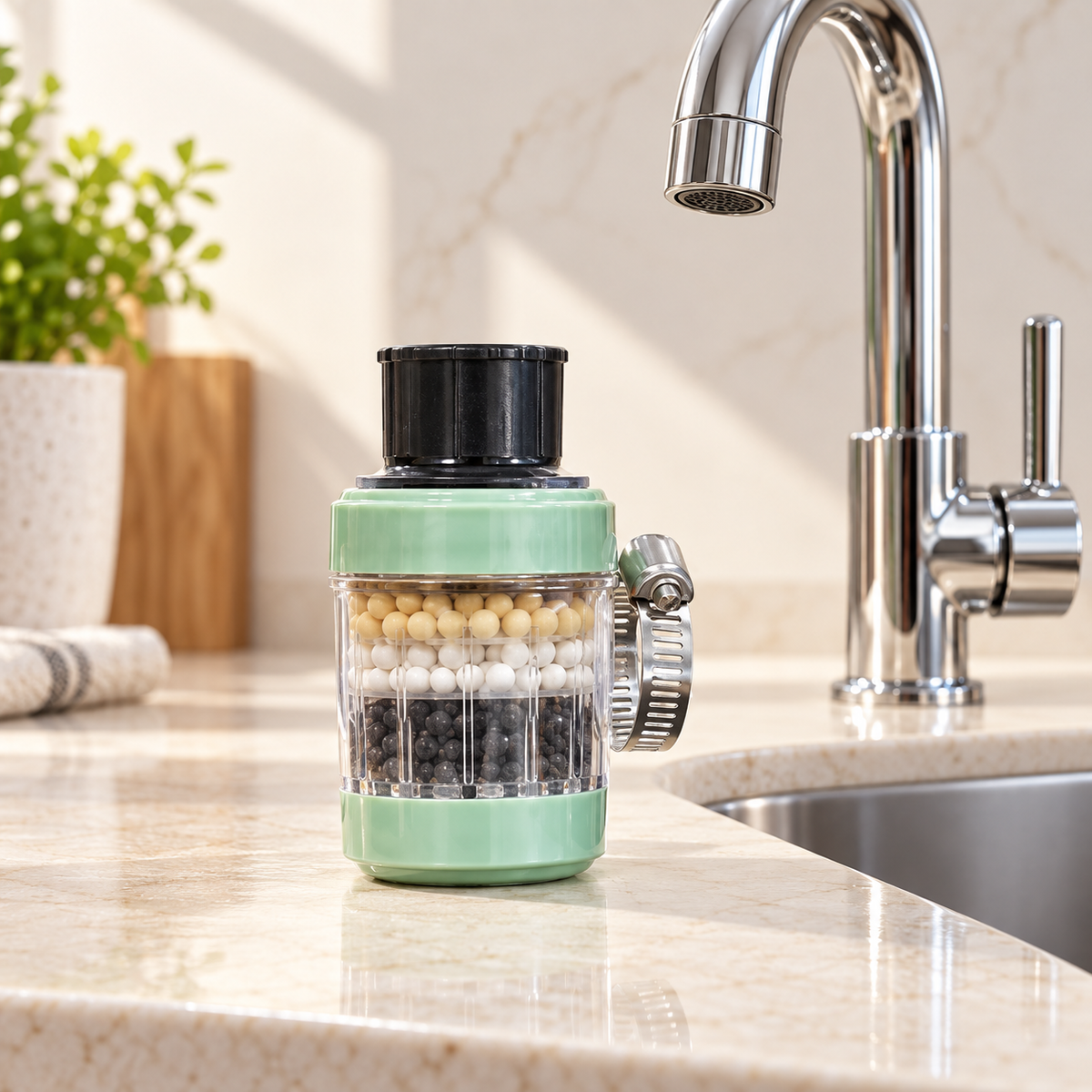 Detachable washable faucet water filter