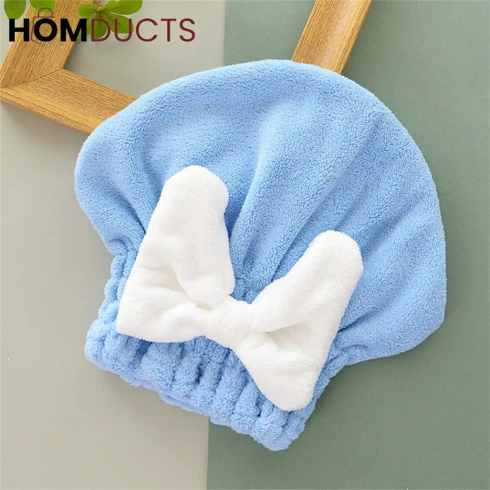 Water Absorbent Shower Cap With Bow