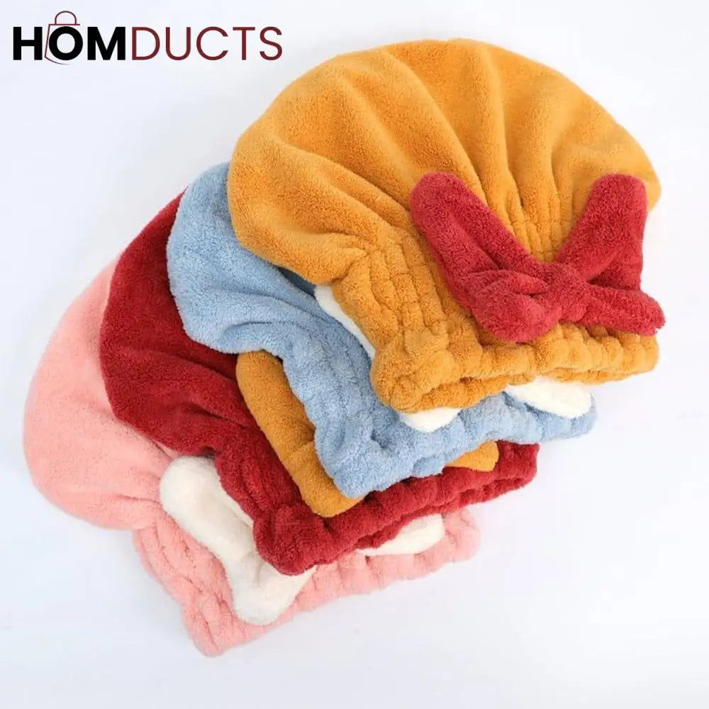 Water Absorbent Shower Cap With Bow