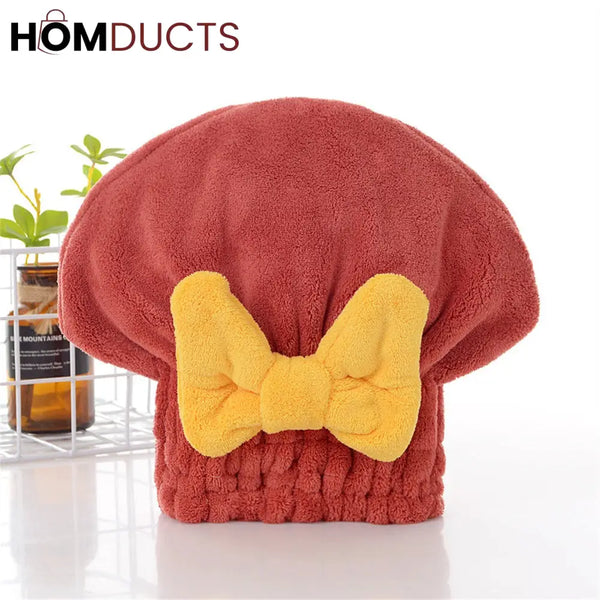 Water Absorbent Shower Cap With Bow