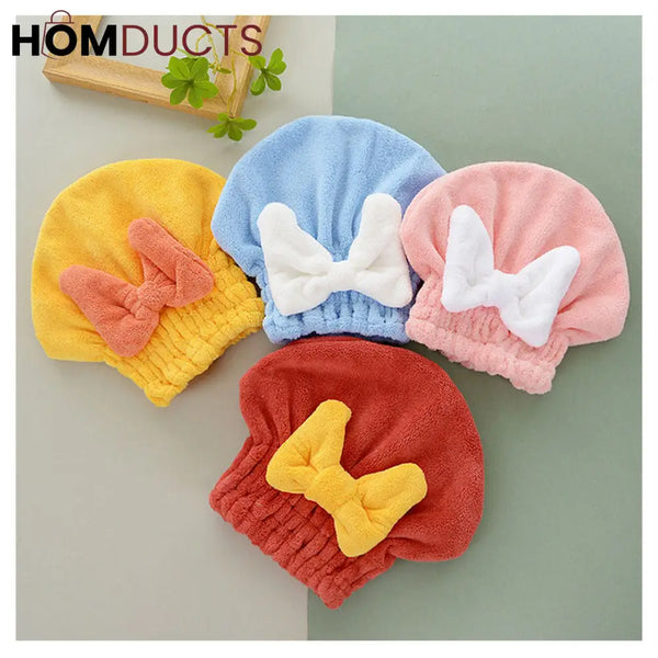 Water Absorbent Shower Cap With Bow