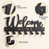 Welcome Home Script steel wall key holder feature details