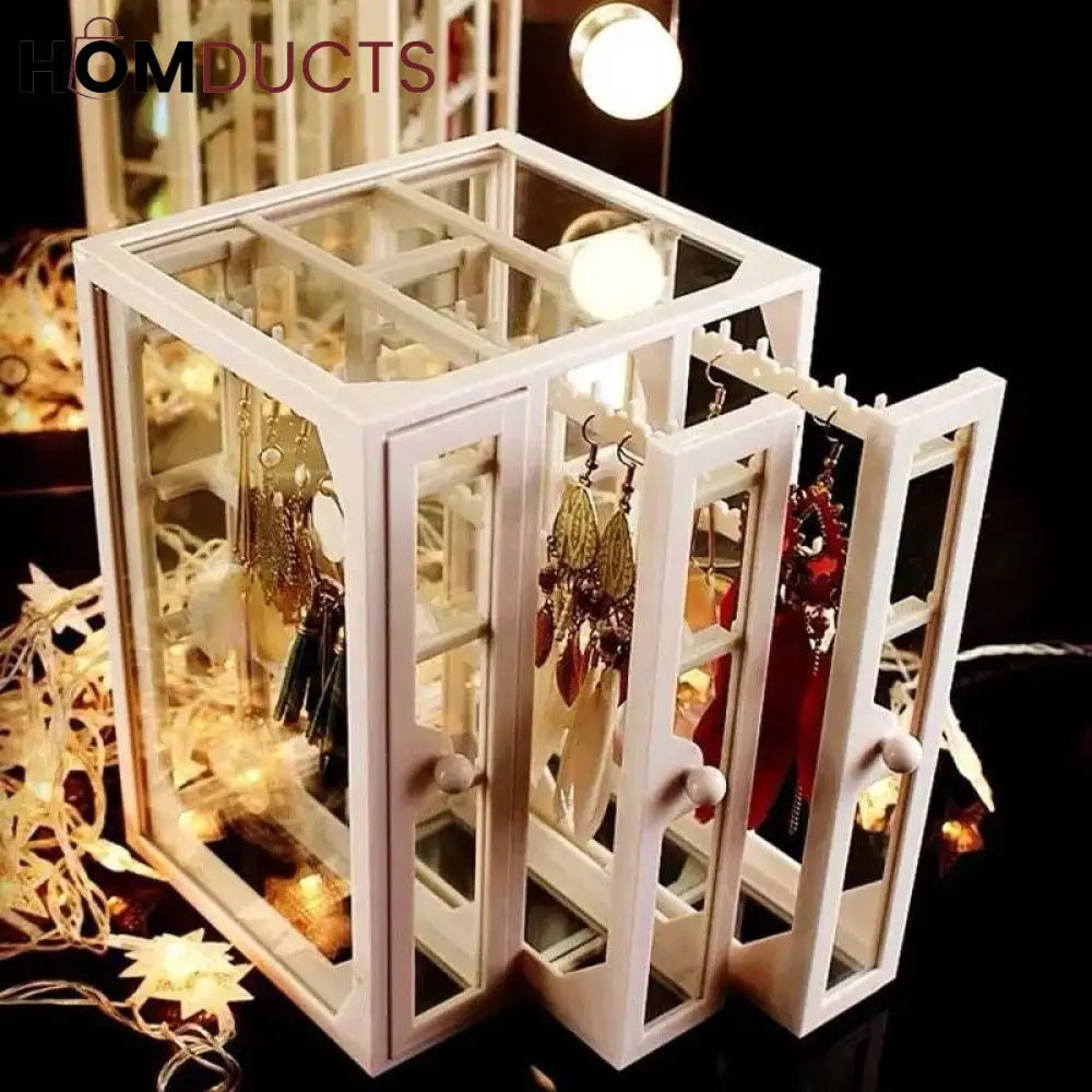 Clear Acrylic Jewelry Organizer: Earring & Necklace Display Stand
