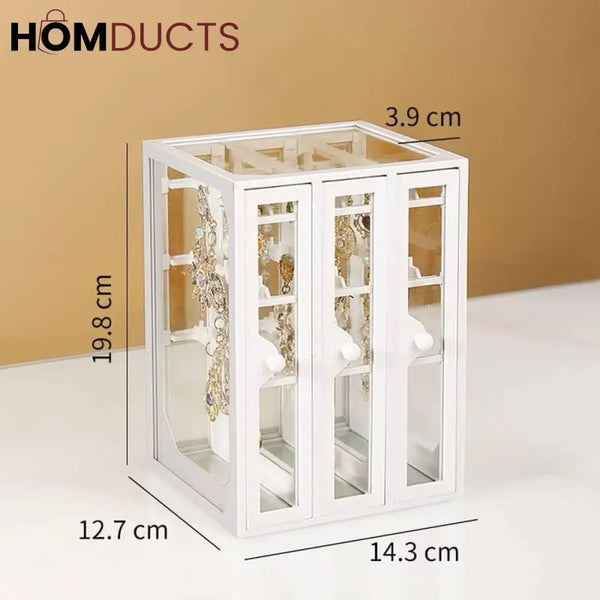 Clear Acrylic Jewelry Organizer: Earring & Necklace Display Stand